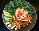 Hình bước làm 4 của món Bún trộn chay