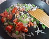 A picture of step 2 of Soyachunk Moong Sprouts in Lettuce Cups.