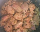 A picture of step 1 of Pitted plum and beef/lamb stew.