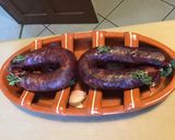 A picture of step 6 of Grilled Black Bigorre Chorizo with Fresh Thyme and Roasted Garlic.