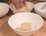 A picture of step 2 of Pan fried crispy Japanese agedashi tofu.