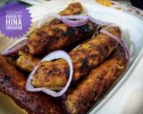 A picture of step 8 of Seekh Kabab.