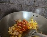 A picture of step 2 of Besan ke sabji.