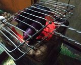 Foto langkah ke 1 dari resep Terong Bakar santan campur bayam #0001.