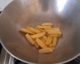 A picture of step 2 of Suji Halwa with Finger Chips.