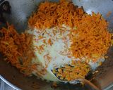A picture of step 2 of Gajar Ka Halwa.