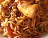 Foto del paso 7 de la receta: Noodles al Wok con pollo y verduritas con salsa teriyaki