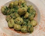 A picture of step 2 of Gnocchi with Salmon, Arugula, and Black Sesame Seeds.