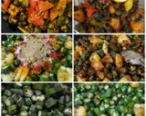 A picture of step 3 of Bhindi Aloo.