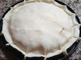 Tarta de jamón, queso y verduras