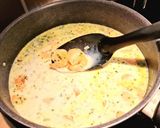 Une image de l'étape 5 de Pâtes sauce blanche avec des crevettes.