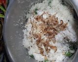 A picture of step 7 of White malai biryani.