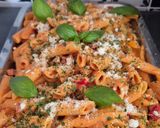 Une image de l'étape 2 de 🍝 Pâtes espagnoles crémeuses au chorizo et aux poivrons.