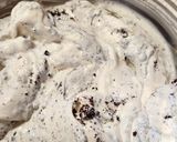 A picture of step 2 of No Churn Oreo Ice Cream.