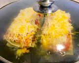 Hình bước làm 4 của món Lasagna sốt thịt bò ba lớp bằng chảo chống dính