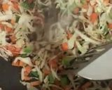 A picture of step 5 of Sizzling Garlic burnt fried rice with chicken Manchurian.