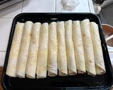 A picture of step 3 of Easy Baked Chicken Taquitos.