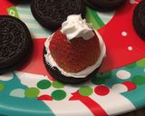A picture of step 2 of Santa hats.