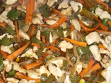 Tallarines chinos con pollo