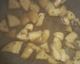 A picture of step 3 of Tur dana(pigeon pea) and batata sabzi.