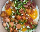รูปขั้นตอนการทำที่ 3 ของ ไข่กะทะ 🍞🍅🥚