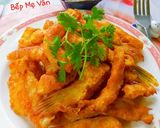 Hình bước làm 3 của món Lườn cá hồi chiên giòn chấm xốt mayonnaise