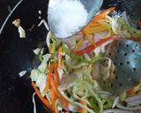 A picture of step 8 of Veg Hakka Noodles.