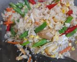 Foto langkah ke 6 dari resep 🍳 Nasi Goreng Jahe Teri Buncis (Versi Komplit) Jesslyn Orlane.