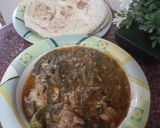 A picture of step 7 of Murgh Palak.