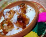 A picture of step 5 of Moong dahi pakori.