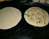 A picture of step 4 of Aaloo kay parathay.