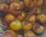 A picture of step 5 of Ripe Gunda sabji.