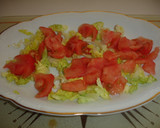 Foto del paso 1 de la receta: Ensalada amarilla y salmón ahumado
