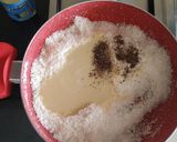 A picture of step 2 of Coconut Ladoo.