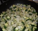 A picture of step 1 of Potato and Zucchini Frittata.