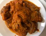 A picture of step 1 of Aam Kasundi Mangsho (Mutton in Raw Mango-Mustard Gravy).