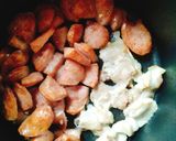 鳳梨虱目魚香腸炒飯的食譜步驟2照片