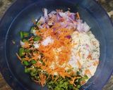 A picture of step 1 of Sattu ka chila.