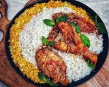 عکس مرحله 2 از دستور چلو گوشت با بال و کتف بوقلمون😍