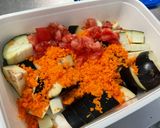 Une image de l'étape 7 de Aubergines, carottes et tomate au four.