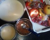 A picture of step 1 of Sevai fruit custard.