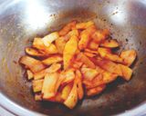 A picture of step 2 of Yummy tasty Raw papaya moong dal sabji.