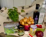 Burgonyasaláta francia 🇫🇷 dresszingben - vegán recept fázis 1 fotója