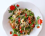 Foto langkah ke 5 dari resep Tumis Tauge Teri Kacang Panjang.