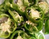 A picture of step 2 of Capsicum pakoda.