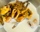 A picture of step 3 of Stingray wings with mussel sauce.
