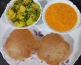 A picture of step 3 of #SD4 Aamras poori, alu ki sabzi.