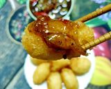 Hình bước làm 3 của món Cơm nắm dừa chiên