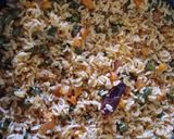 A picture of step 5 of Schezwan fried rice.