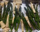 A picture of step 3 of Roasted Asparagus and Parsnips 🧄.